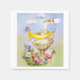 Baby or infant baptism ceremony napkins