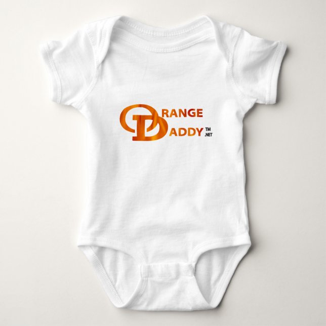 baby Orange Daddy 2D Baby Bodysuit (Front)