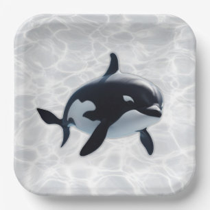 Baby Orca Platter Paper Plate