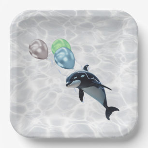 Baby Orca Platter Paper Plate