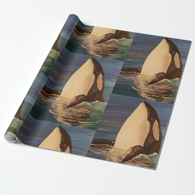 Baby Orca Wrapping Paper (Unrolled)