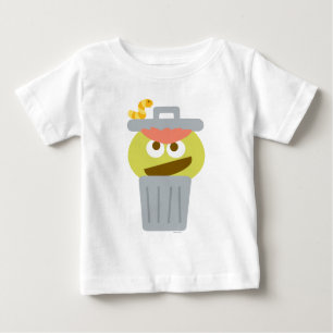 Baby Oscar the Grouch in Trashcan Baby T-Shirt