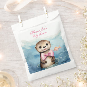 Baby Otter Girl Baby Shower Favour Bag