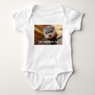 Baby otter pup infant jersey bodysuit