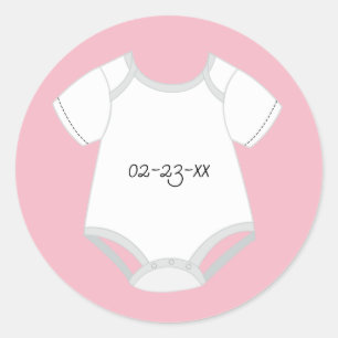 Baby Outfit Stickers with Due Date