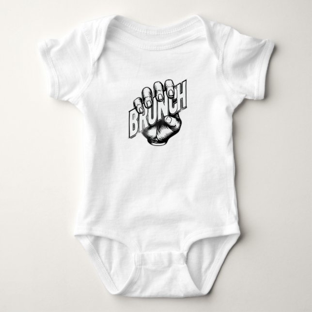 Baby Outfit with Bold "BRUNCH" Graphic Bodysuit (Front)