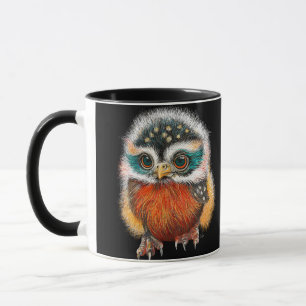 Baby Owl Art Mug