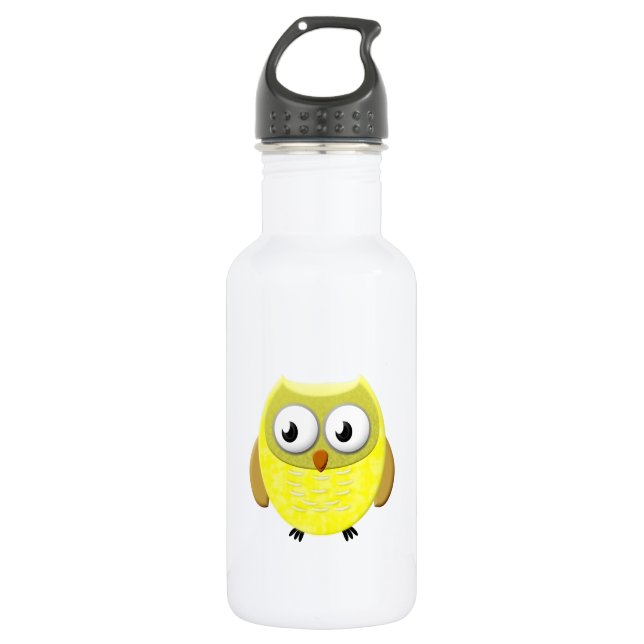 Baby Owl Cartoon  532 Ml Water Bottle (Front)