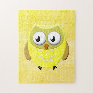 Baby Owl Cartoon Jigsaw Puzzle