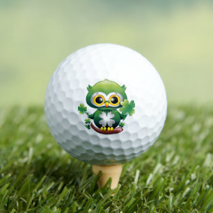 Baby Owl Cute St Patrick Cartoon Golf Balls