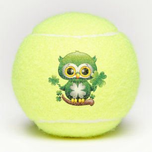 Baby Owl Cute St Patrick Cartoon Tennis Balls