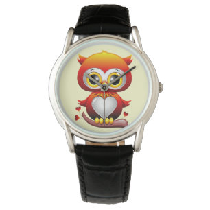 Baby Owl Love Heart Cartoon  Watch