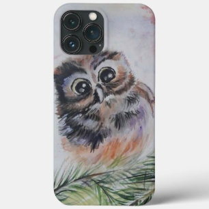 Baby Owl Painting iPhone 13 Pro Max Case
