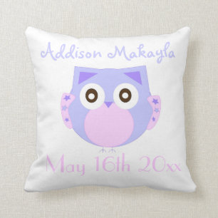 Baby Owl Personalised Pillows