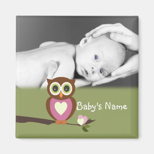 Baby Owl/ Photo Magnet