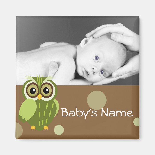 Baby Owl/ Photo Magnet (Front)