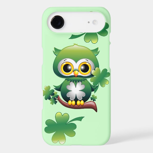 Baby Owl St Patrick Cartoon iPhone 4/4S Case (Back)
