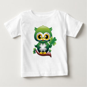 Baby Owl St Patrick Paddy Cartoon Baby Apparel Baby T-Shirt