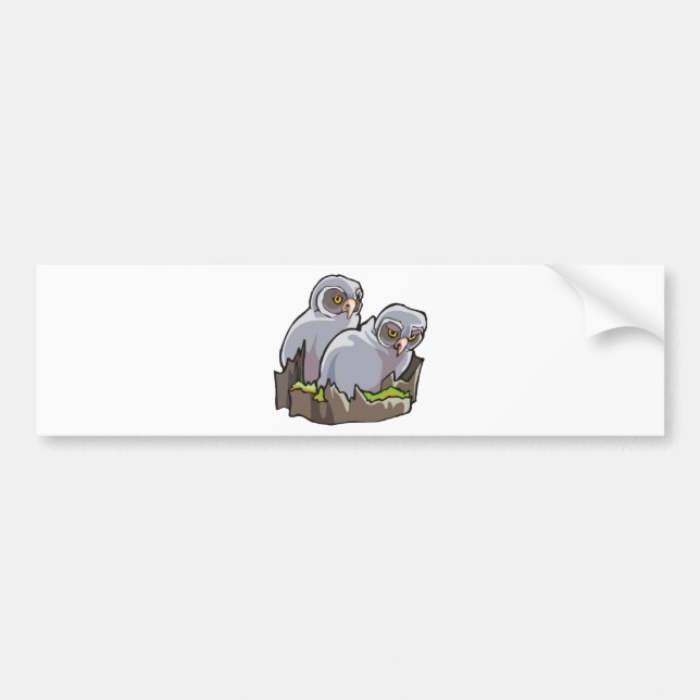 Baby Owls Bumper Sticker (Front)