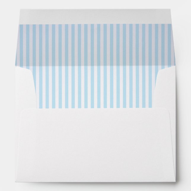 Baby Pale Blue Striped Lining A7 Envelopes (Back (Bottom))