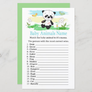 Baby panda Baby Animals Name Game