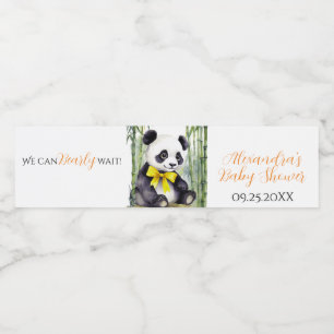 Baby Panda Baby Shower Water Bottle Label