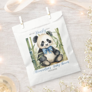 Baby Panda Bear Bearly Wait Boy Baby Shower Favour Bag