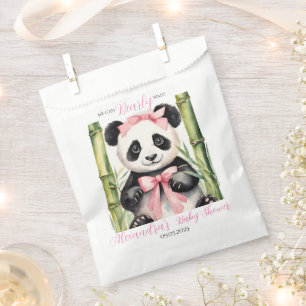 Baby Panda Bear Bearly Wait Girls Baby Shower Favour Bag