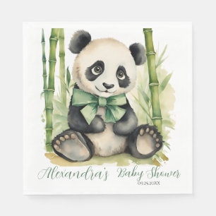 Baby Panda Bear Gender Neutral Baby Shower Napkin