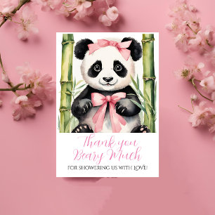 Baby Panda Bear Girls Baby Shower Thank You
