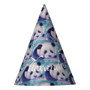 Baby Panda Bear Happy Birthday Party Hat