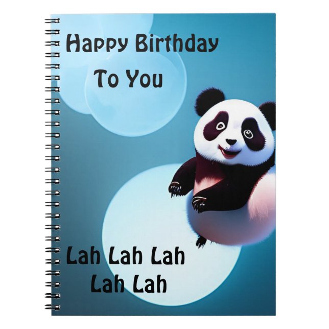 Baby Panda Bubbles, Birthdays Notebook (Front)