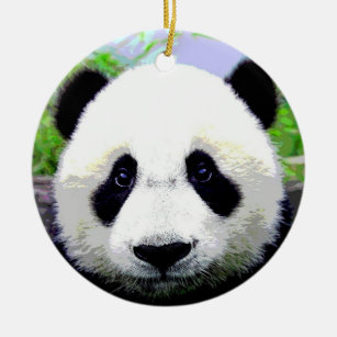 Baby Panda Ceramic Ornament