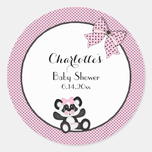 Baby Panda Classic Round Sticker (Front)