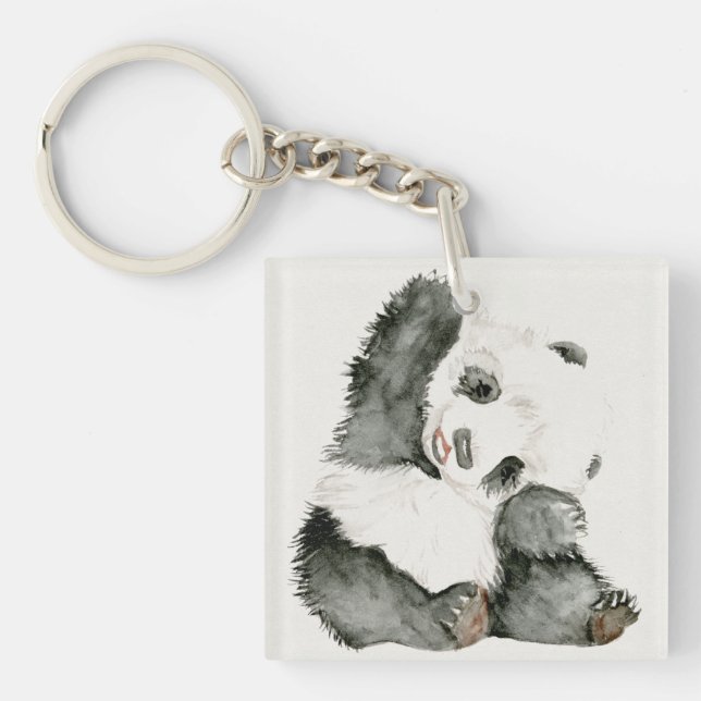 Baby Panda | Cute & Furry Key Ring (Front)