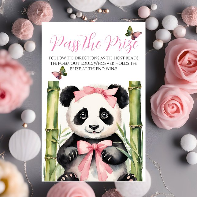 Baby Panda Girl Baby Shower Pass the Prize Game (Creator Uploaded)