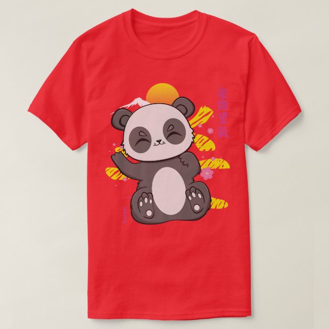 Baby Panda I m Just Here For The Snacks Japan Kanj T-Shirt (Design Front)