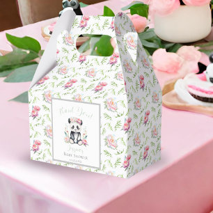 Baby Panda Peonies Jungle Baby Shower Favour Box