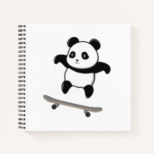 Baby Panda Skateboard Notebook