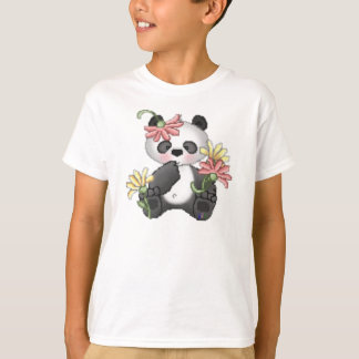 Baby Panda with flowers T-Shirt