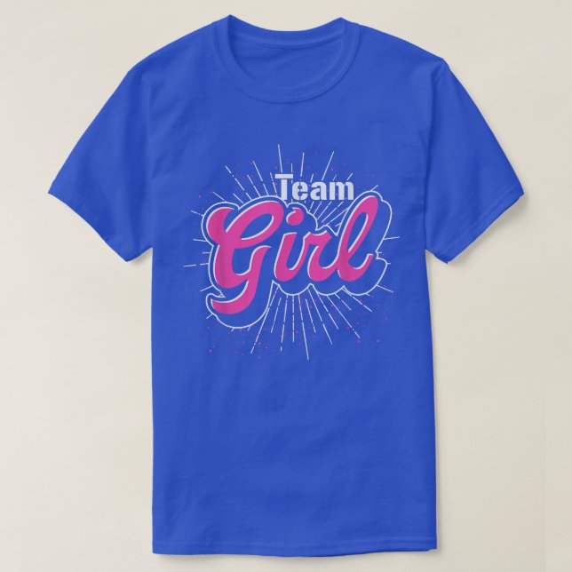 Baby Party Baby Announcement Team Girl Gender Reve T-Shirt (Design Front)