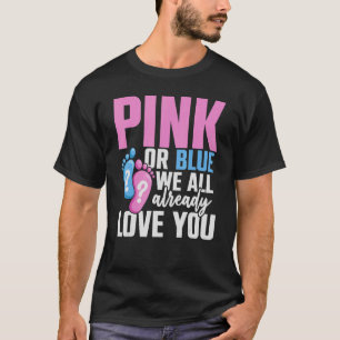 Baby Party Pink Or Blue Baby Shower Gender Reveal  T-Shirt