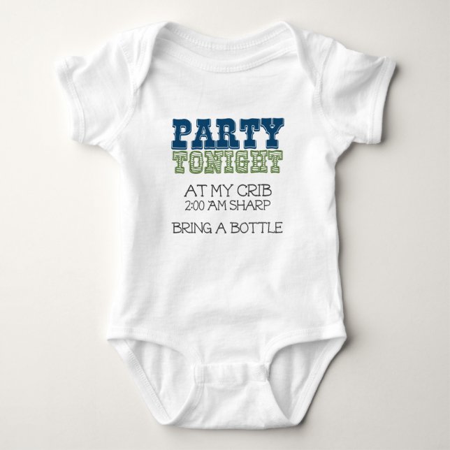 Baby Party Tonight at My Crib Bodysuit (Front)