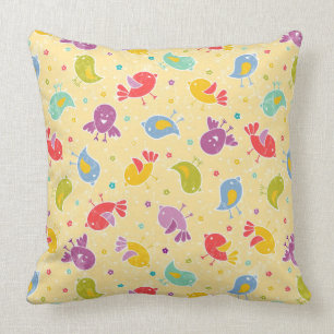 Baby pattern with cute birds cushion