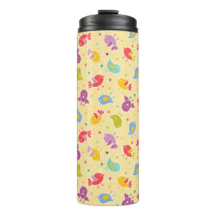 Baby pattern with cute birds thermal tumbler