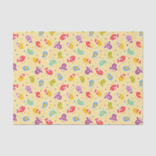Baby pattern with cute birds tissue paper