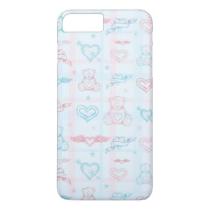 baby pattern with teddy bear iPhone 8 plus/7 plus case