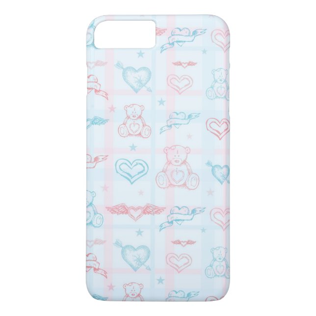 baby pattern with teddy bear Case-Mate iPhone case (Back)