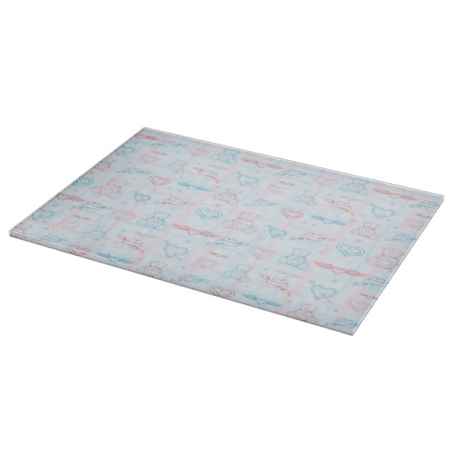 baby pattern with teddy bear cutting board (Corner)