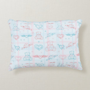 baby pattern with teddy bear decorative cushion
